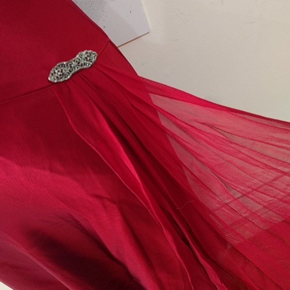 RARE NEW Jones New York Red Silk Poly Blend Dress - with tag! - Picture 6 of 9